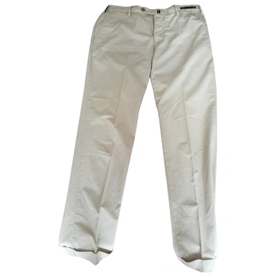 Pre-owned Pt01 Trousers In Beige