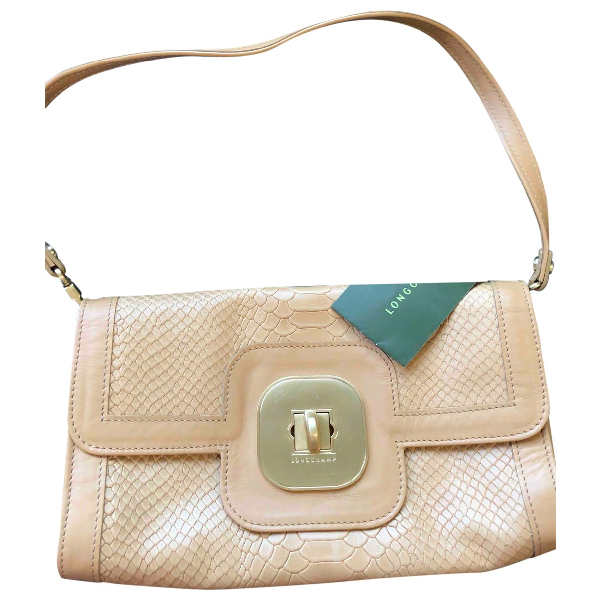 longchamp beige leather bag