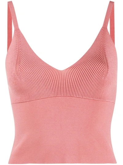 Sandro Myles Cropped Tank Top In Pink