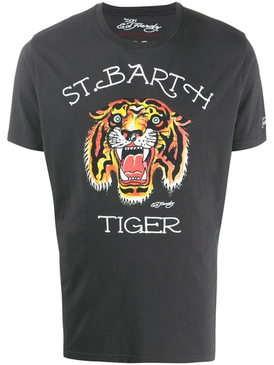 Mc2 Saint Barth Tiger Hardy T-shirt In Grey