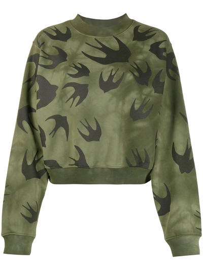 Mcq By Alexander Mcqueen Tie-dyed Printed French Cotton-terry Sweatshirt In Green