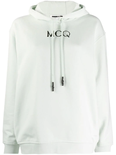 Mcq By Alexander Mcqueen Embroidered Logo Hoodie In Green