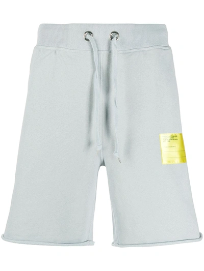 Helmut Lang Contrast Patch Track Shorts In Grey