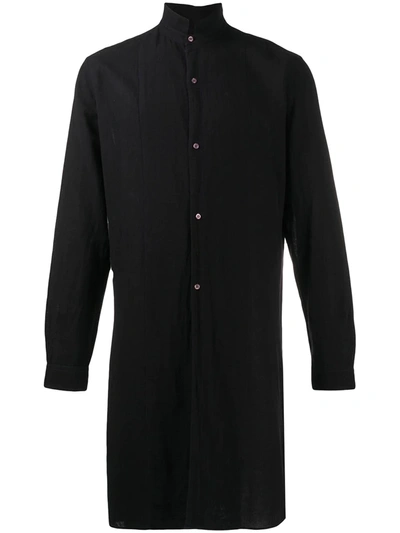 Pre-owned Giorgio Armani 1990s Long-line Shirt In Black