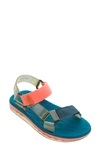 Melissa Papete Rider Sandal In Blue Orange