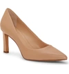 Vince Camuto Retsie Pointed Toe Pump In Buff Leather