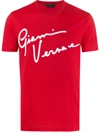 Versace Logo-appliqué T-shirt In Red