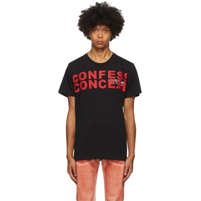 Helmut Lang Confess Conceal-print Cotton-jersey T-shirt In Black