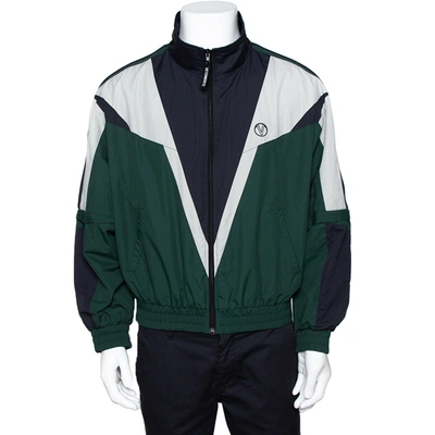 Pre-owned Vetements Green Rear Logo Print Zip Up Track Jacket M