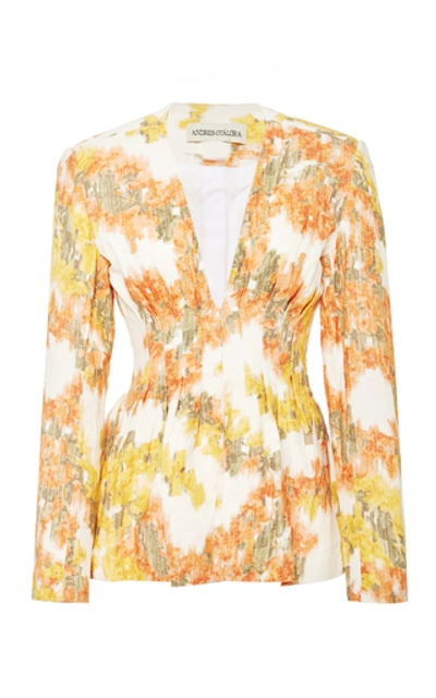 Andres Otalora Mucura Printed Linen Blazer