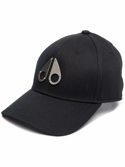 Moose Knuckles Logo-plaque Baseball Cap In Black