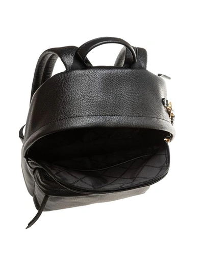 Michael Kors Slater Large Pebbled Black Leather Backpack