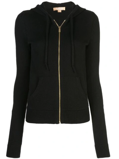 Michael Kors Studio 54 Cashmere Zip Hoodie In Black