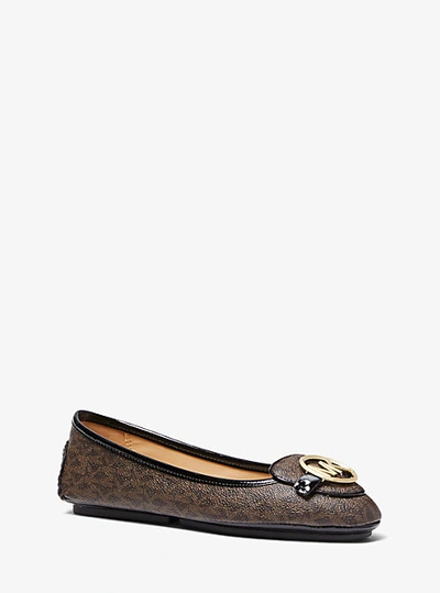 Michael Kors Lillie Logo Moccasin In Brown