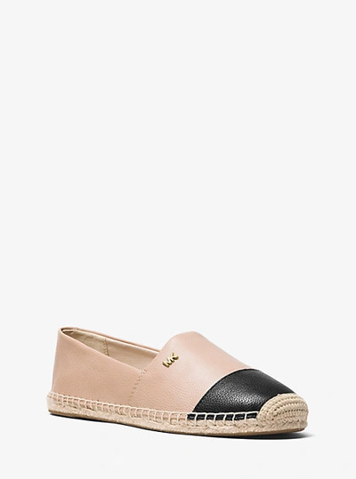 Michael Kors Kendrick Leather Slip-on Espadrille In Oyster,black