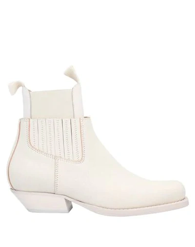 Mm6 Maison Margiela Ankle Boots In Beige
