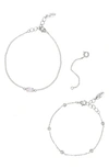 Ettika Set Of 2 Bracelets In Silver