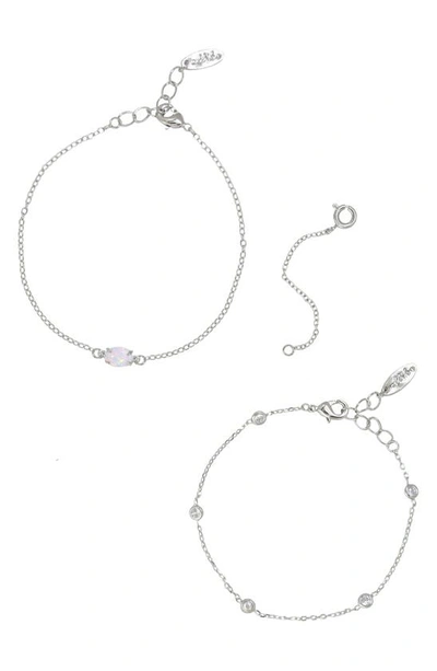 Ettika Set Of 2 Bracelets In Silver