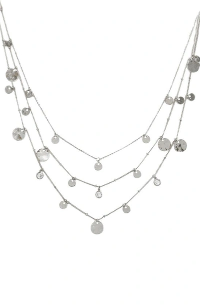 Ettika Set Of 3 Disc Necklaces In Silver