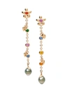 Tamara Comolli Women's India Dream Candy 18k Rose Gold & Multi-stone Pearl Drop Earrings In Sapphire
