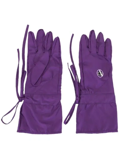 Raf Simons Apollo Labo Gloves In Purple