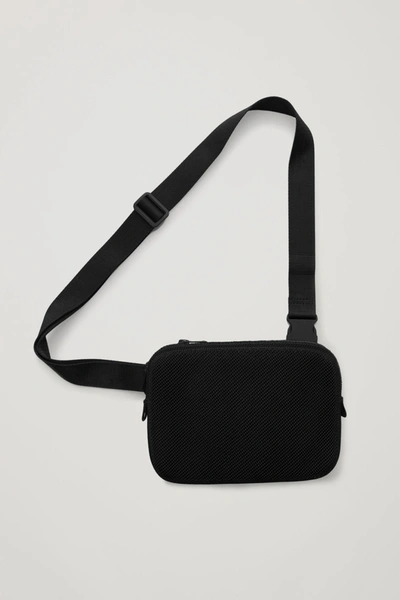 Cos Knitted Crossbody Pouch In Black