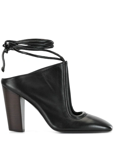 Lemaire Wrap Tie Mules In Black