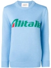 Alberta Ferretti Alitalia Knit Sweater In Light Blue
