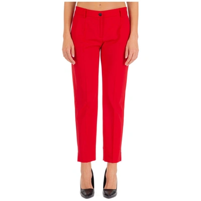 Dolce & Gabbana Straight Leg Trousers In Rosso