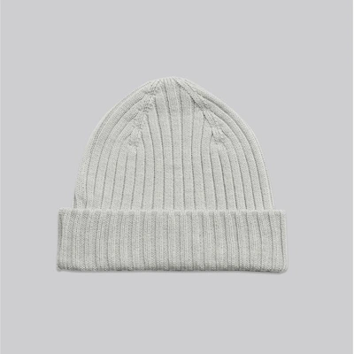 Asket The Ribbed Wool Beanie Light Grey