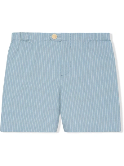 Gucci Kids' Children's Striped Cotton Short In Blue