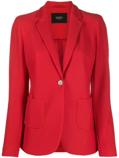Seventy Mesh Effect Fitted Blazer In Red