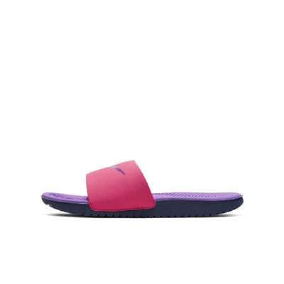 Nike Kids' Little Girls Kawa Slide Sandals From Finish Line In Pink