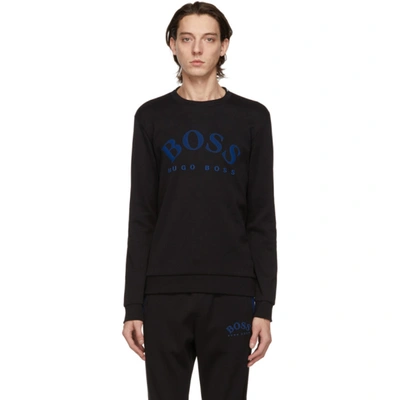 Hugo Boss Boss Men's Salbo Black Sweatshirt In 001 Black