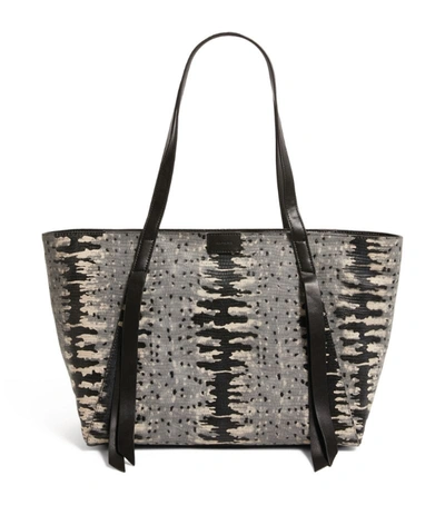 Allsaints Holston East/west Camouflage Tote Bag In Grey Multi