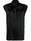 Joseph Pussy-bow Silk Crepe De Chine Blouse In Black