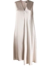 Joseph Carrol Double-faced Satin Dress In Neutrals