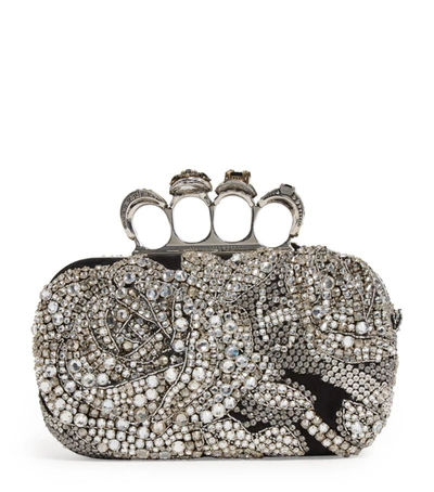 Alexander Mcqueen Embellished Four-ring Clutch Bag