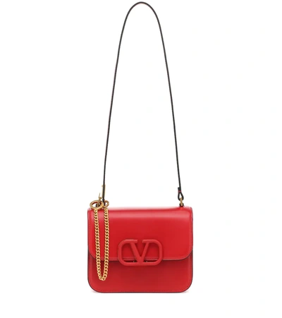 Valentino Garavani Vsling Small Leather Shoulder Bag In Red