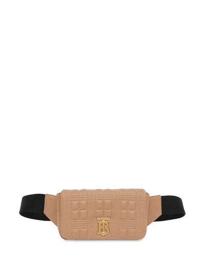 Burberry Quilted Lambskin Lola Belt Bag In Brown