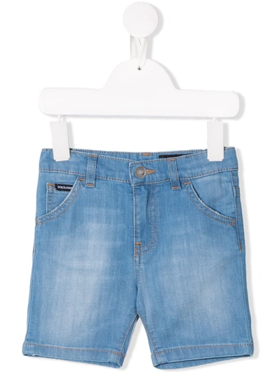 Dolce & Gabbana Babies' Kids Denim Bermuda Shorts (3-30 Months) In Blue