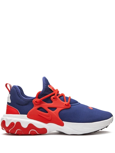 Nike React Presto "usa" Sneakers In Obsidian/university Red/white