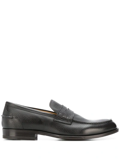 Scarosso Maurizio Penny-slot Loafers In Brown