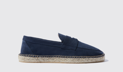 Scarosso Diego Espadrilles In Blue Suede