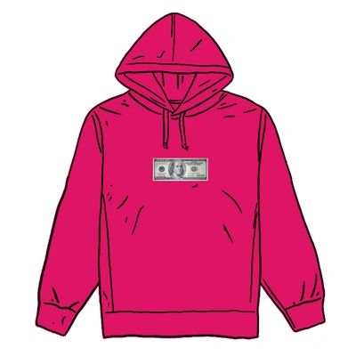 Pre-owned Supreme  Franklin Hooded Sweatshirt Fuchsia