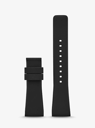Michael Kors Gen 4 Bradshaw Silicone Smartwatch Strap In Black