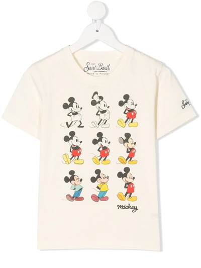 Mc2 Saint Barth Disney© Mickey Mouse T-shirt In Neutrals