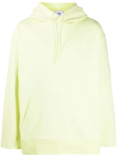 Y-3 Logo Pullover Hoodie In Yellow