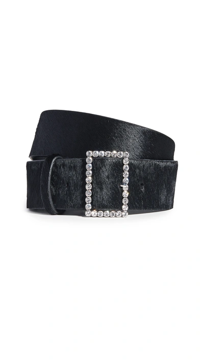 Luv Aj The Crystal Bucket Belt In Black/silver