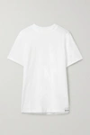 Victoria Beckham Printed Cotton-jersey T-shirt In White